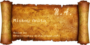 Miskey Anita névjegykártya